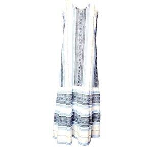 J.Jill cotton sleeveless embroidered maxi dress xs oversized